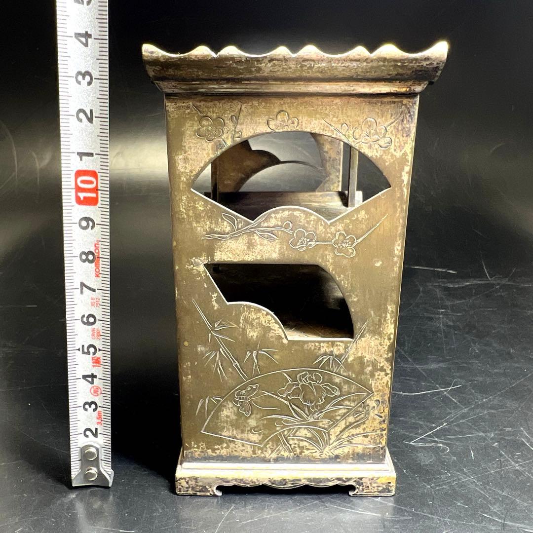 時代　金工　小引き出し　1012g/高さ13.8㎝　東Y7-0718⭐︎1Fトニオ