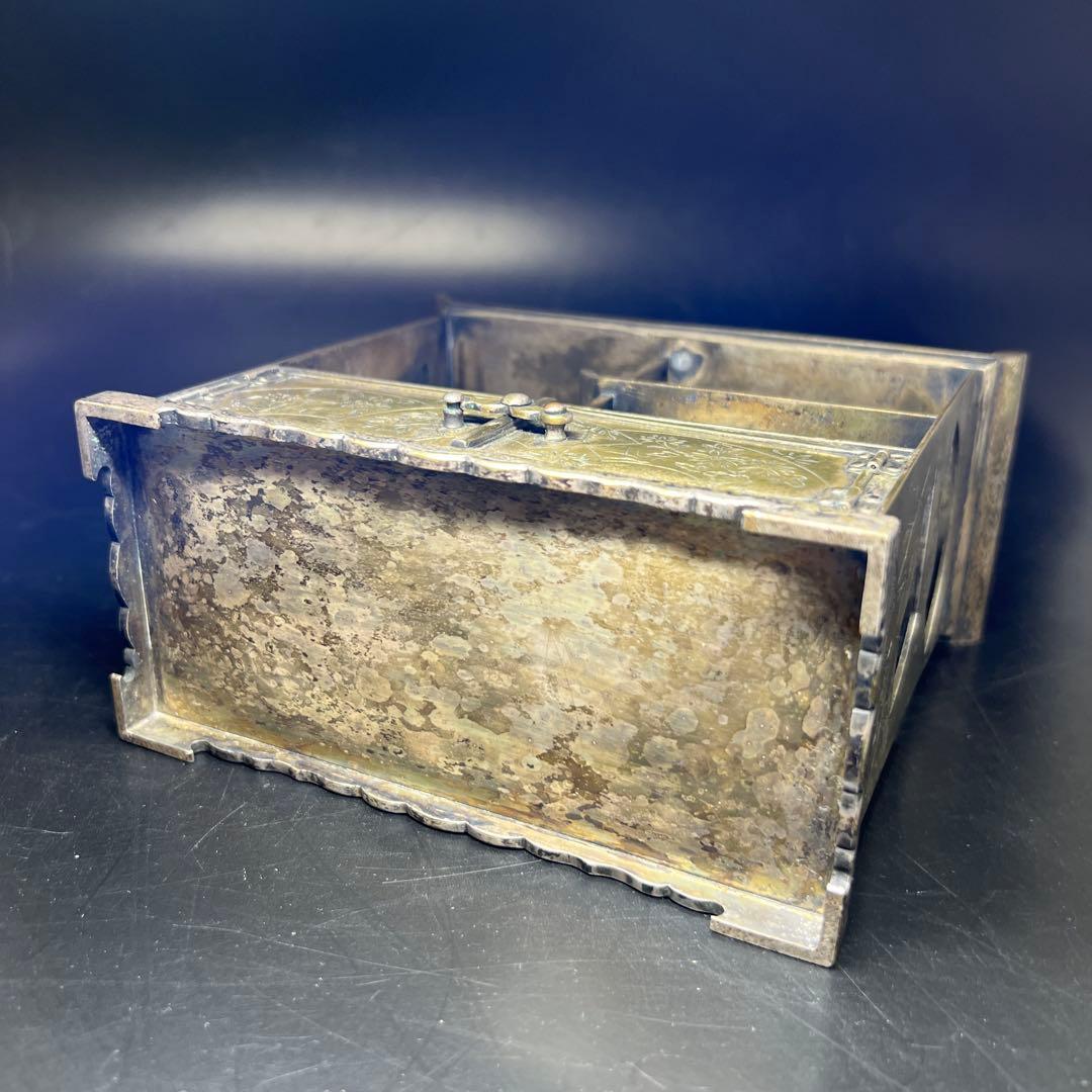 時代　金工　小引き出し　1012g/高さ13.8㎝　東Y7-0718⭐︎1Fトニオ