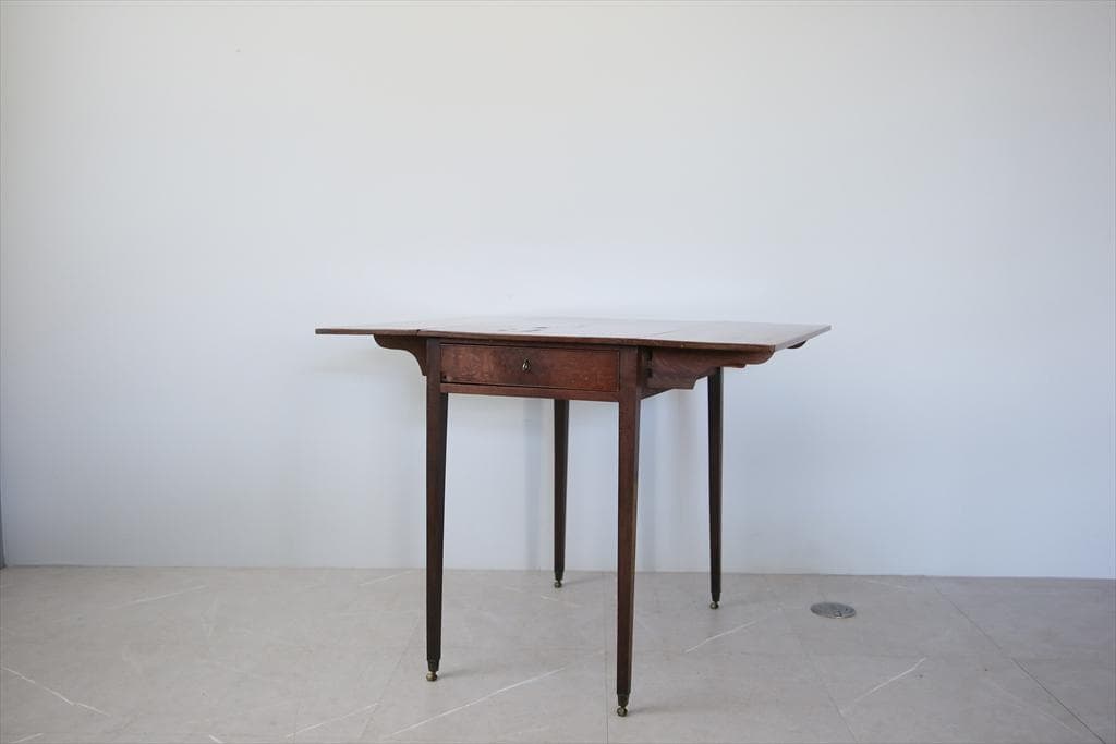 英国アンティーク木製ドロップリーフテーブル/バタフライ/ダイニング机89-275