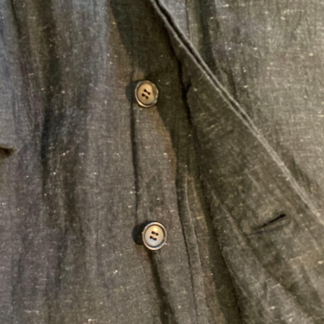 コムデギャルソンオム　麻100%のフライフロントコート