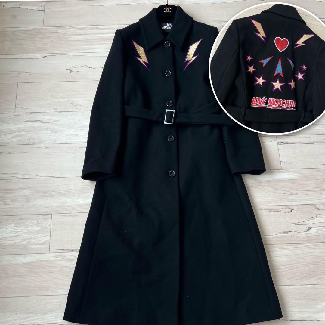 LOVE MOSCHINO ラブモスキーノ ベルテッドコート　着丈116cm LOVE MOSCHINO ラブモスキーノ ベルテッドコート 着丈116cm