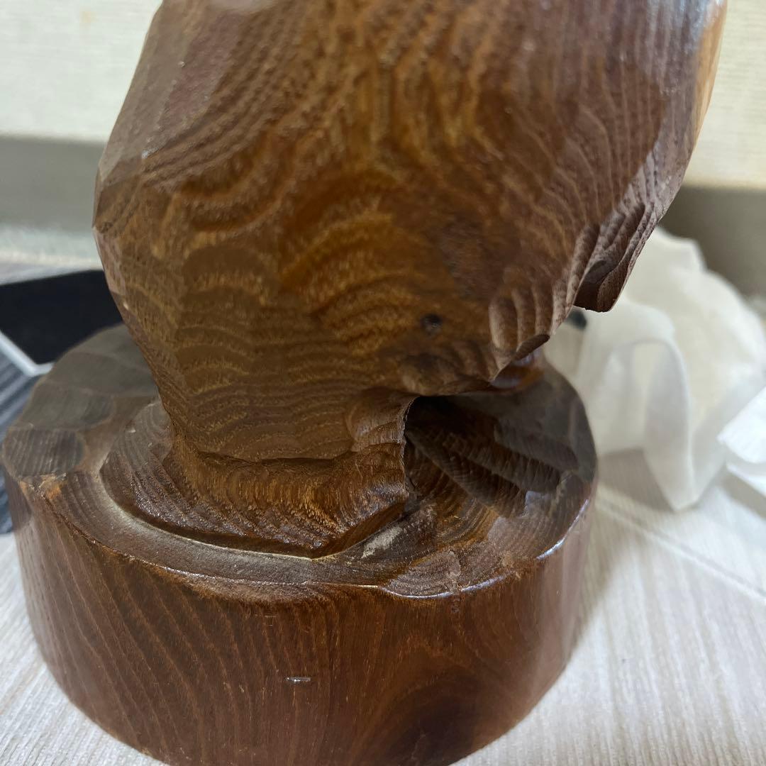 北海道 東栄民芸社 木製 木彫り 熊 おんぶ 肩車 彫刻 民藝 クマ レトロ
