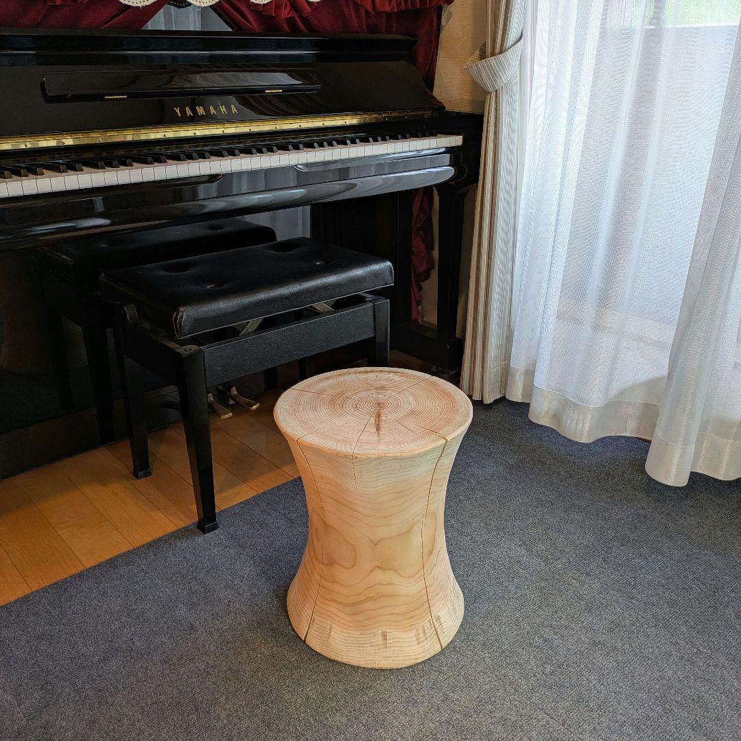 檜　丸太　椅子　スツール　テーブル　高さ約40.5㎝