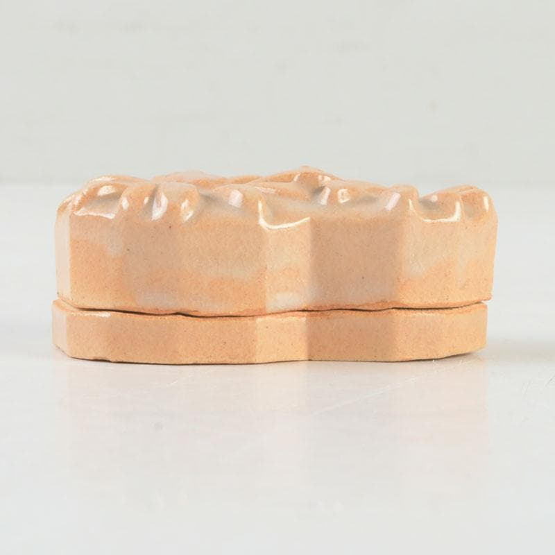 茶道具　萩焼　泥華窯造　坂田泥華　花香合　共箱　V　9729