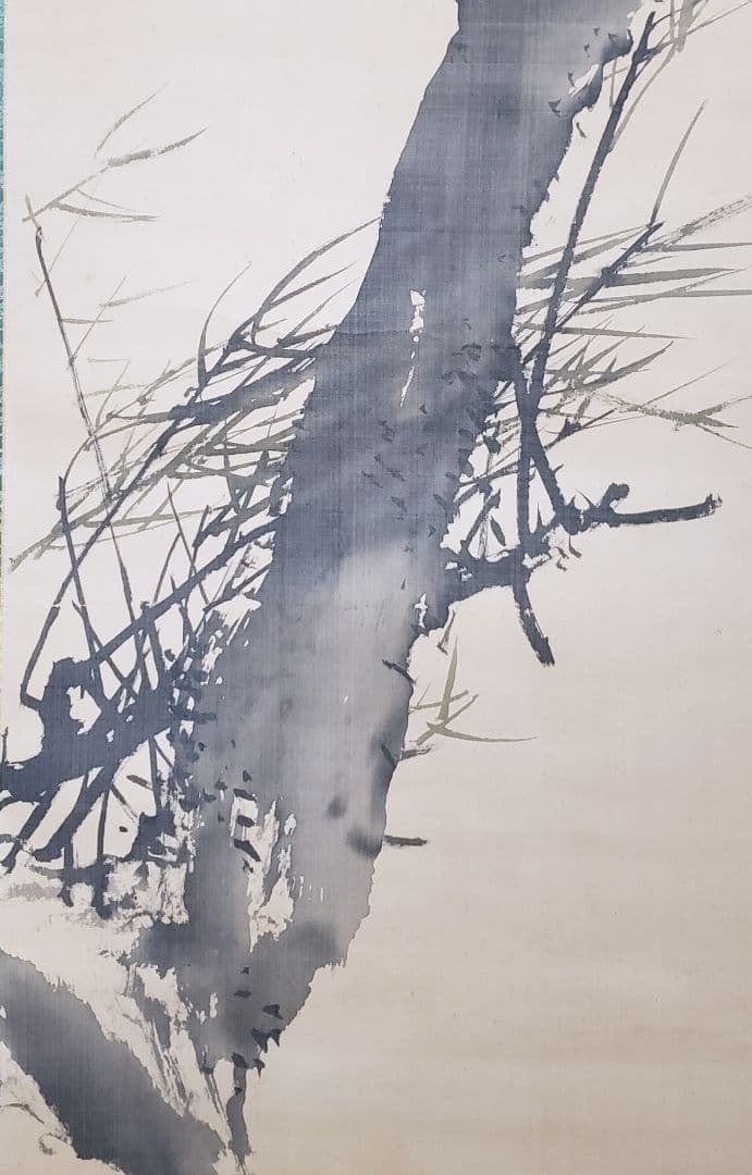 月下柳に木菟図】福井江亭 2584 ミミズク 梟 掛け軸 肉筆 - メルカリ