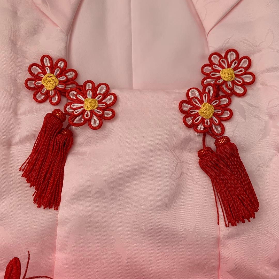 正絹　お仕立て　七五三　3歳　女の子　セット(長襦袢,被布,足袋付き) ピンク