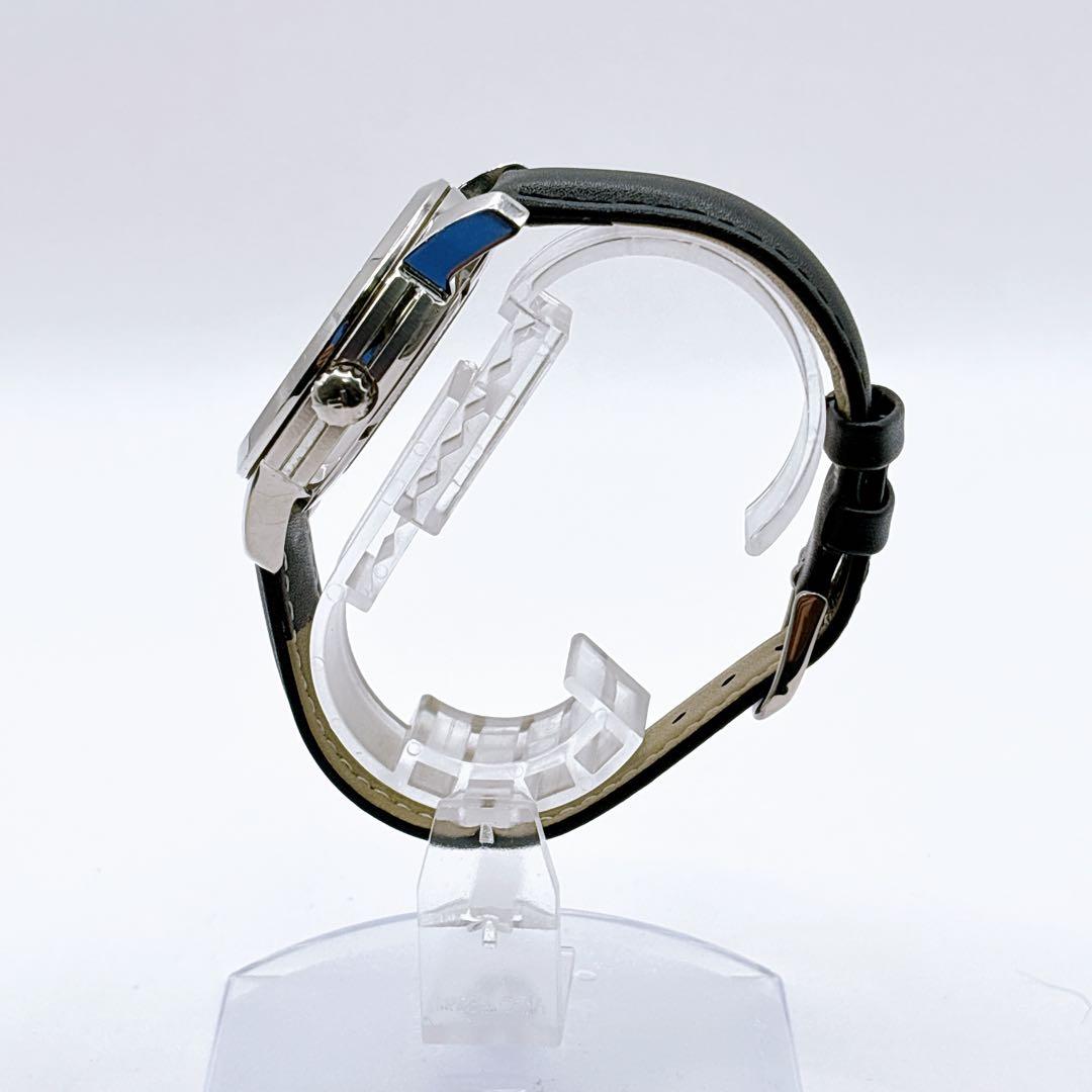 稼働品 TISSOT PRC200 ブラック デイト メンズ 腕時計 革ベルト