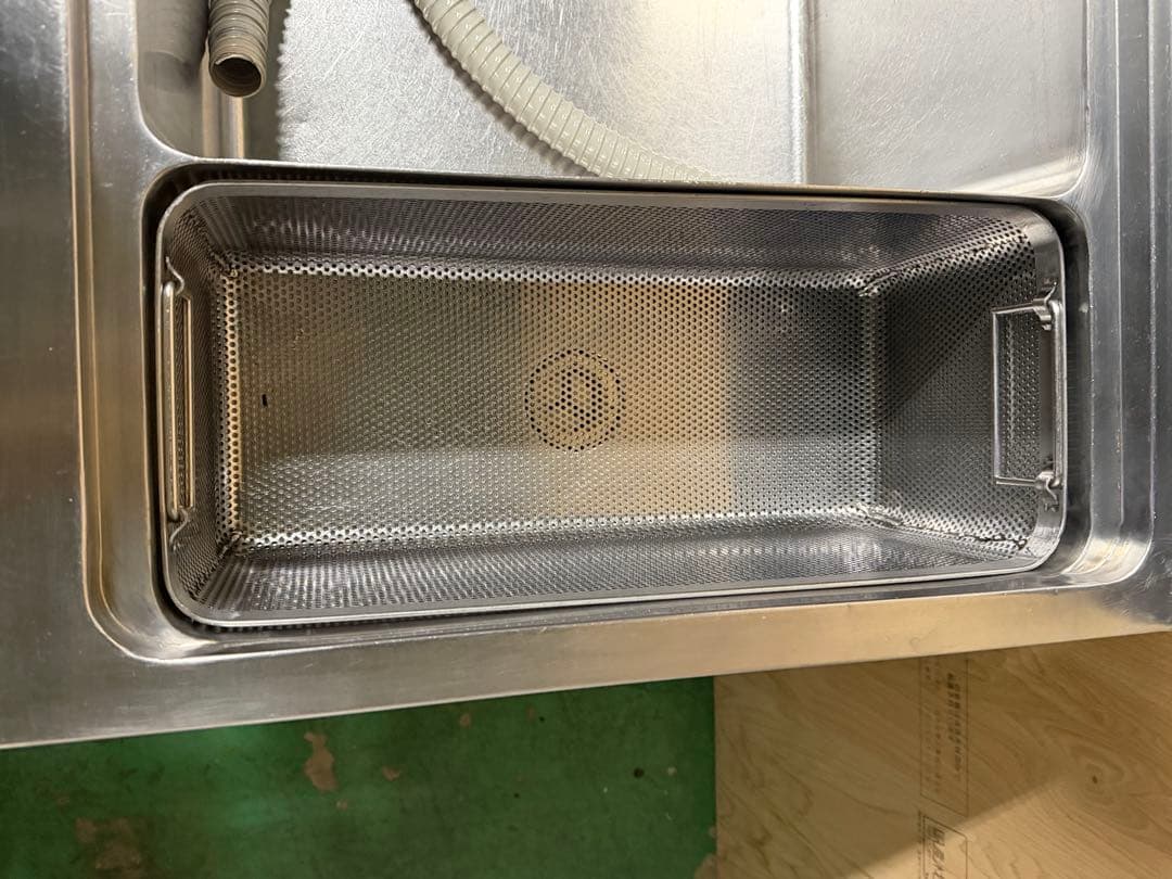 マルゼン左側ソルイドシンクゴミ籠付き 1100x650x810(+150)