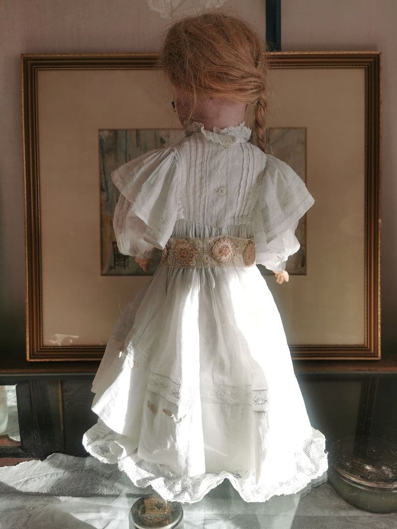アンティークフランス 付け襟＆ウェストベルト ヴァレンシエンヌ＆花