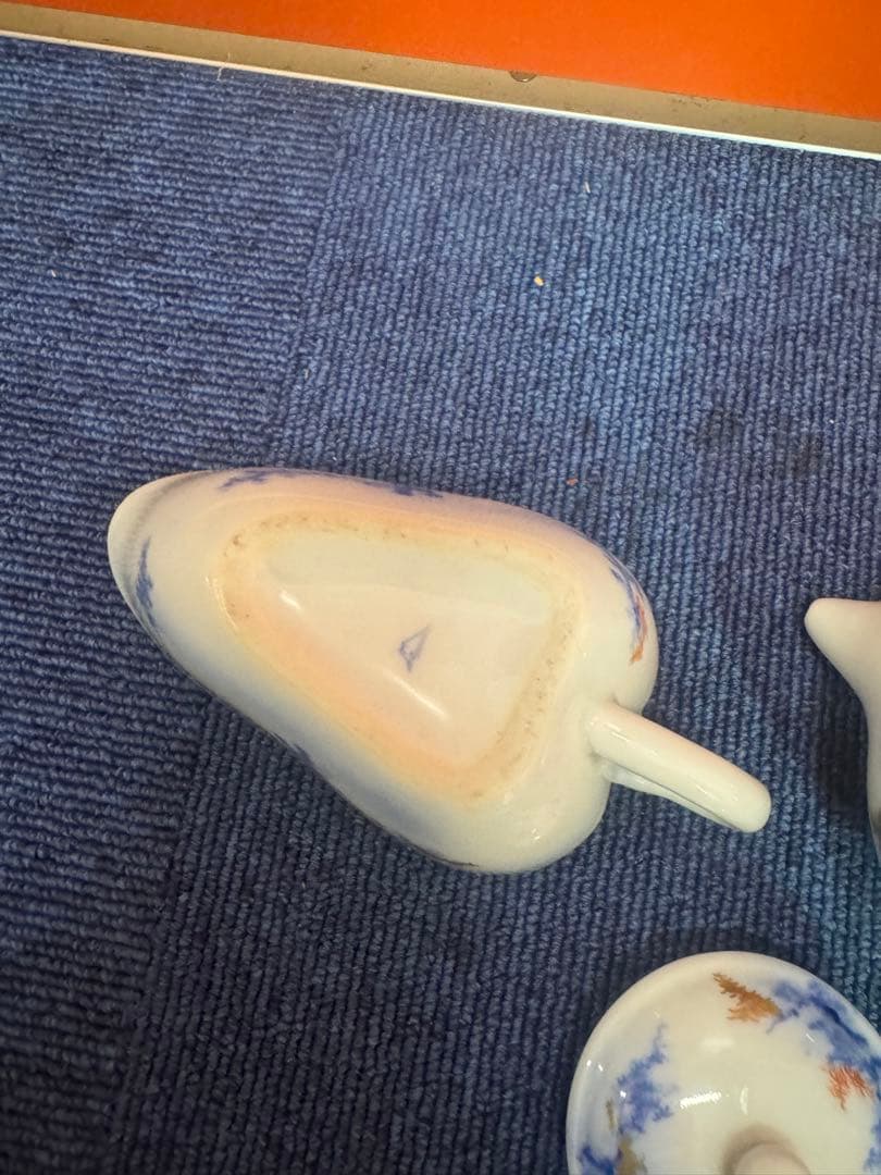 1682 深川製磁　オールド　桜文　急須1客　湯冷し1客　時代物