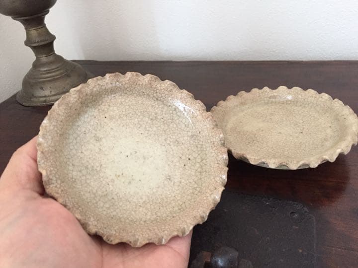 御深井焼 輪花皿【2枚組】