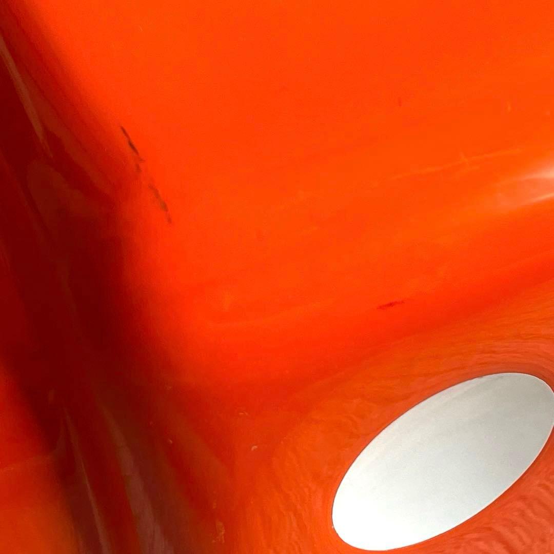 サイコロ型　ビンテージスツール　オレンジ