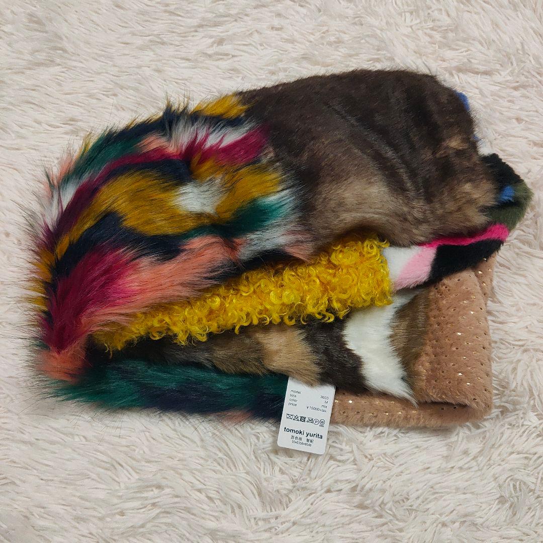 【新品タグ付き】tomoki yurita異素材ミックス スヌード リアルファー
