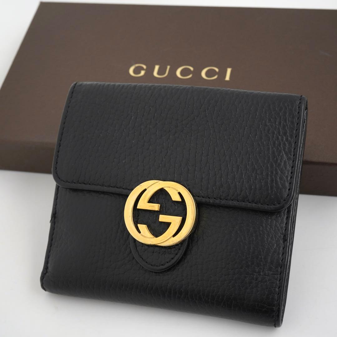 ✨未使用に近い✨GUCCI ミニ財布GGライン インターロッキングシマ