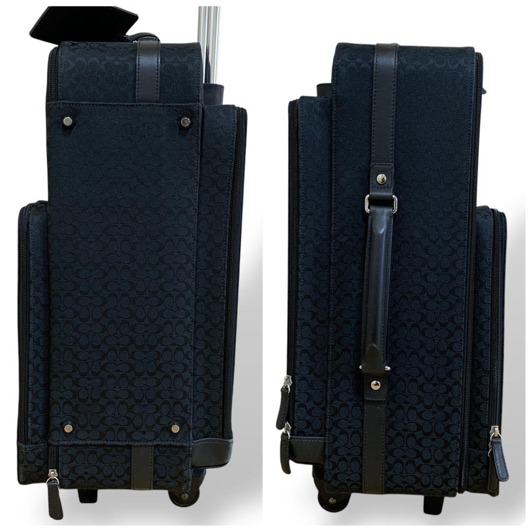 COACH コーチ 2輪 キャリーバッグ スーツケース シグネチャー ブラック