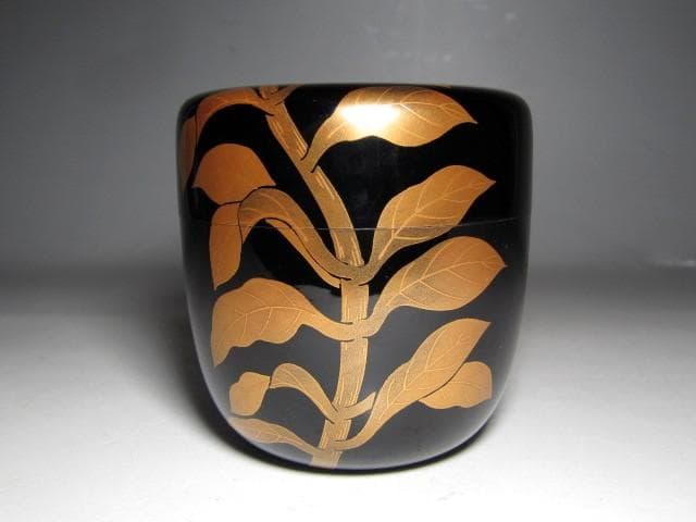 千家十職 塗師 中村宗哲 鶏頭蒔絵 大棗 裏千家十五代 鵬雲斎花押 e64