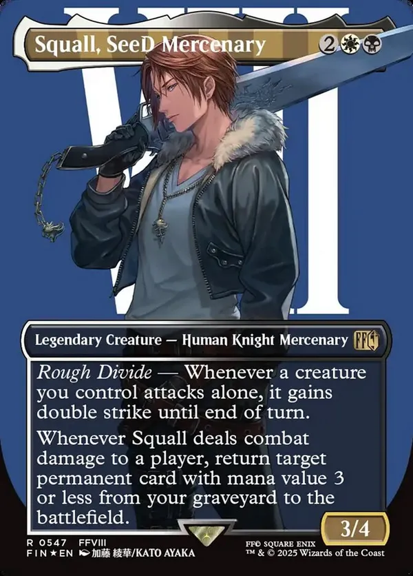 MTG SeeDの傭兵、スコール ボーダレス プロモ Foil 英語版 FF Squall