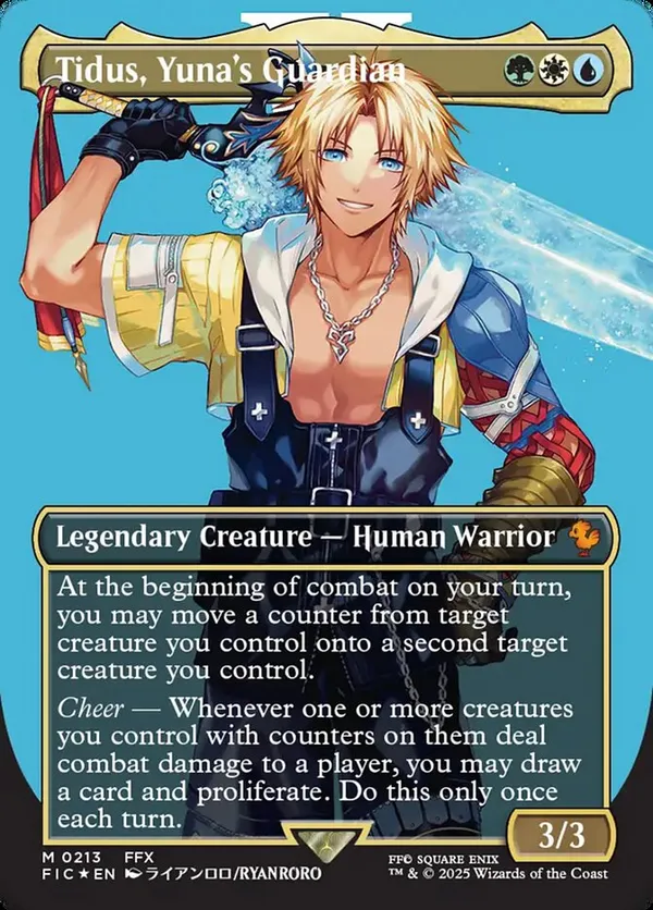 Tidus, Yuna's Guardian (Borderless) (Surge Foil) • Commander