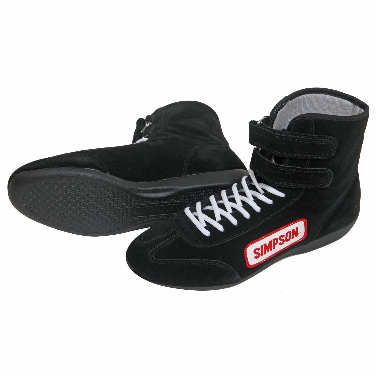 Simpson Racing 28100BK Simpson High Top Driving Shoes | Summit Racing