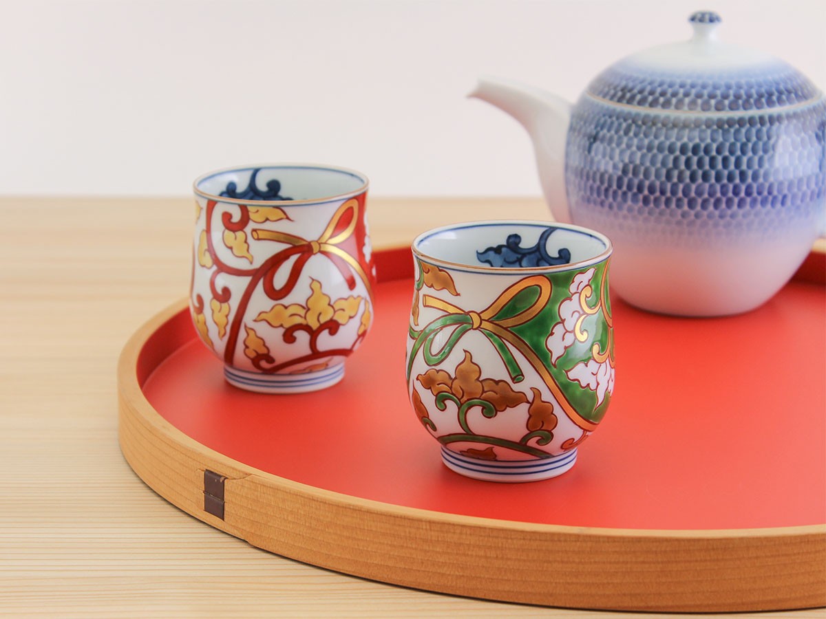 茶道具 源右衛門茶器揃 急須 湯呑茶碗5客 茶器 有田焼茶器 源右衛門窯