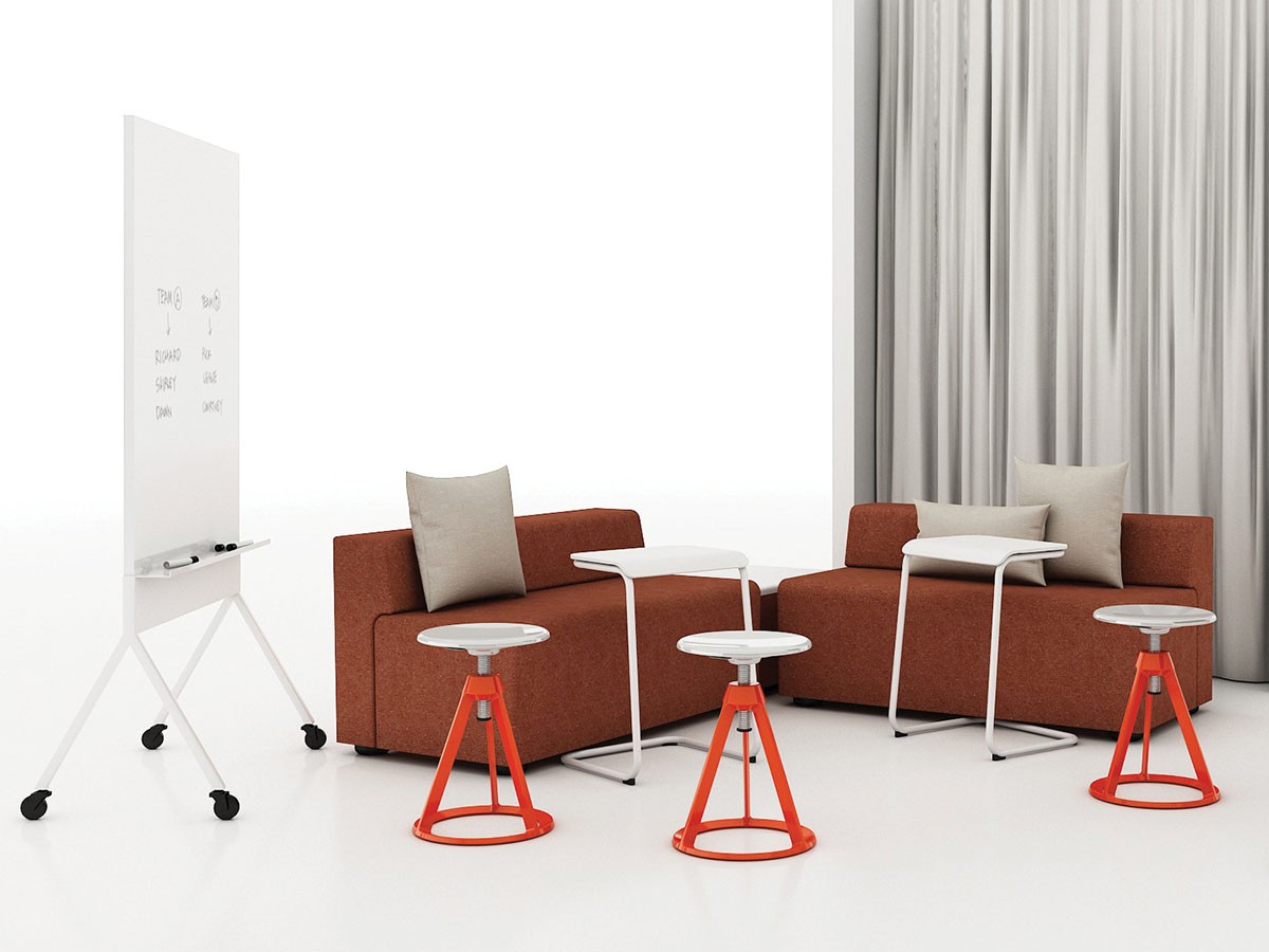 ⑤Knoll/ノル トボガン プルアップテーブル ホワイトxホワイトオーク