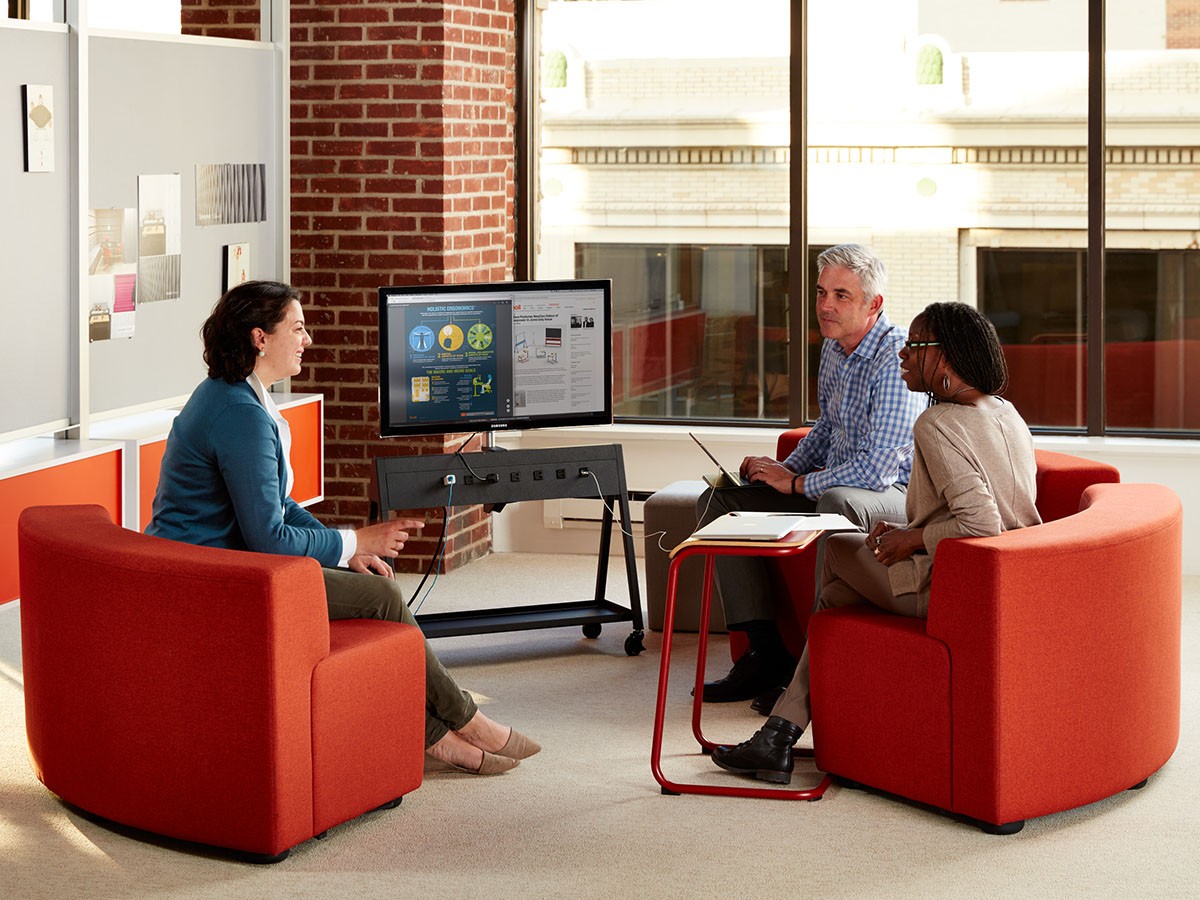 Knoll ノール トボガン プルアップテーブル メラミン天板レッド赤