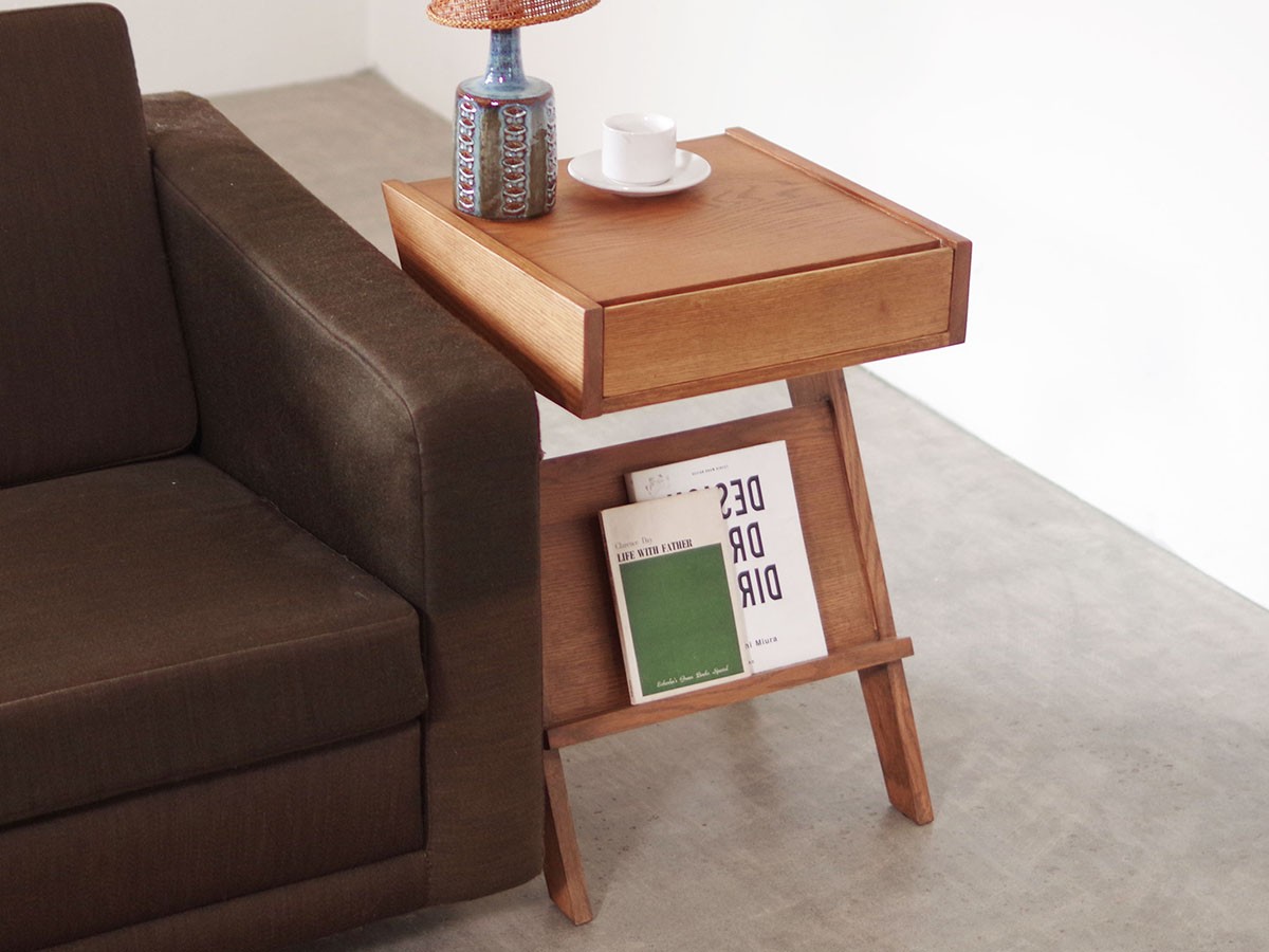 LIFE FURNITURE BI OAK DRAWER TABLE / ライフファニチャー BI オーク