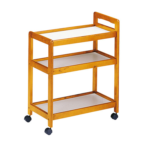 オフィスワゴン KW-03 弘益 木製ワゴン W585×D340×H740mm (1台から販売