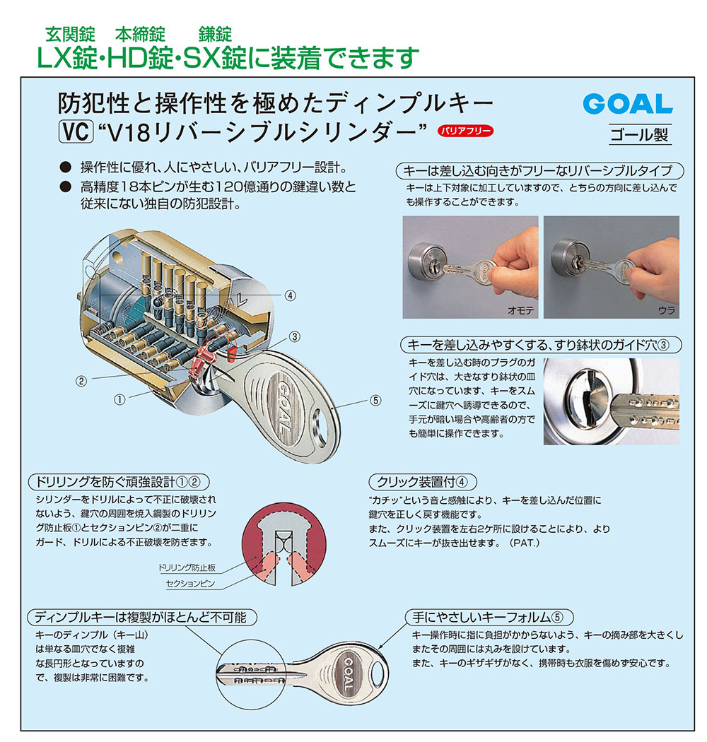 金物 HD-V18 シロクマ 本締錠 BS51 （1個から販売） | OAフロア等の