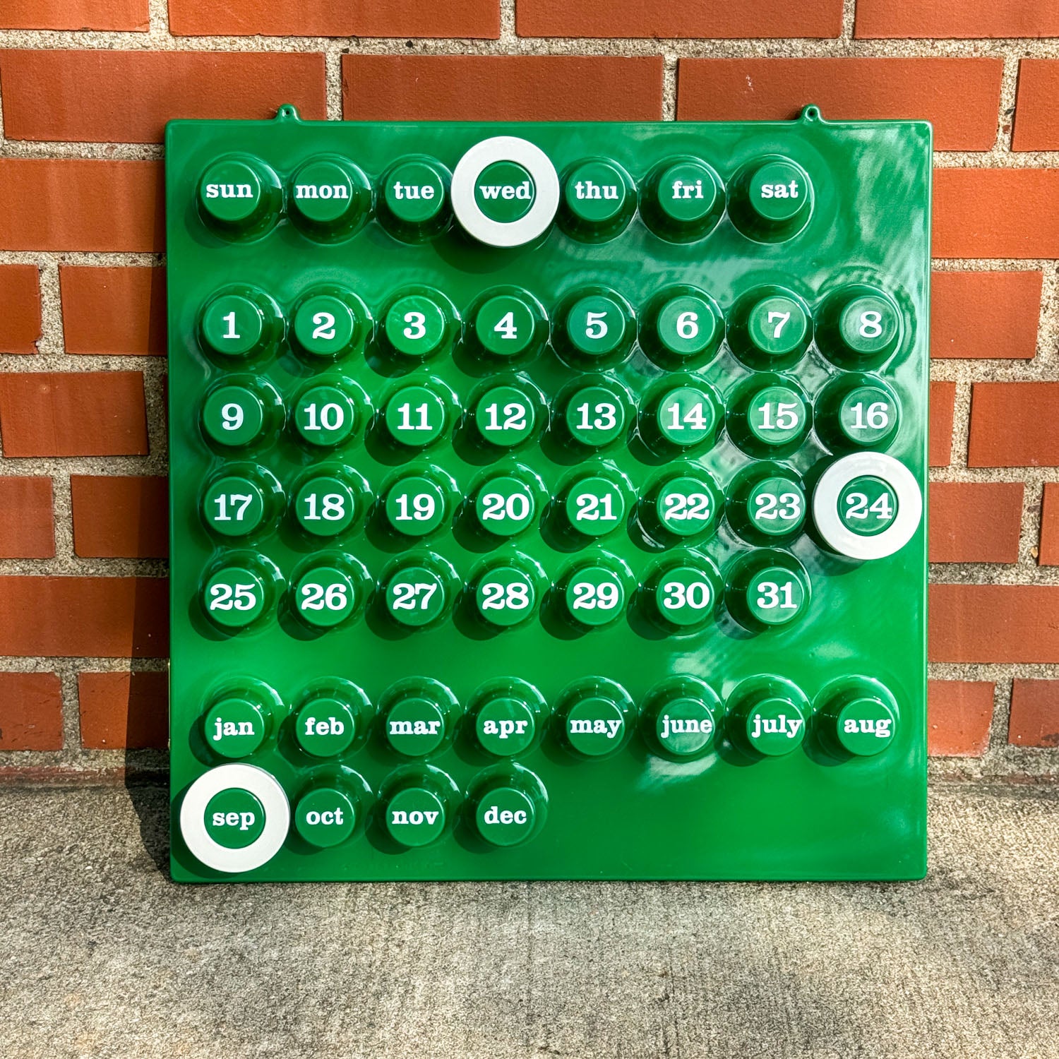 Perpetual Ring-A-Date Wall Calendar by Giorgio Della Beffa for