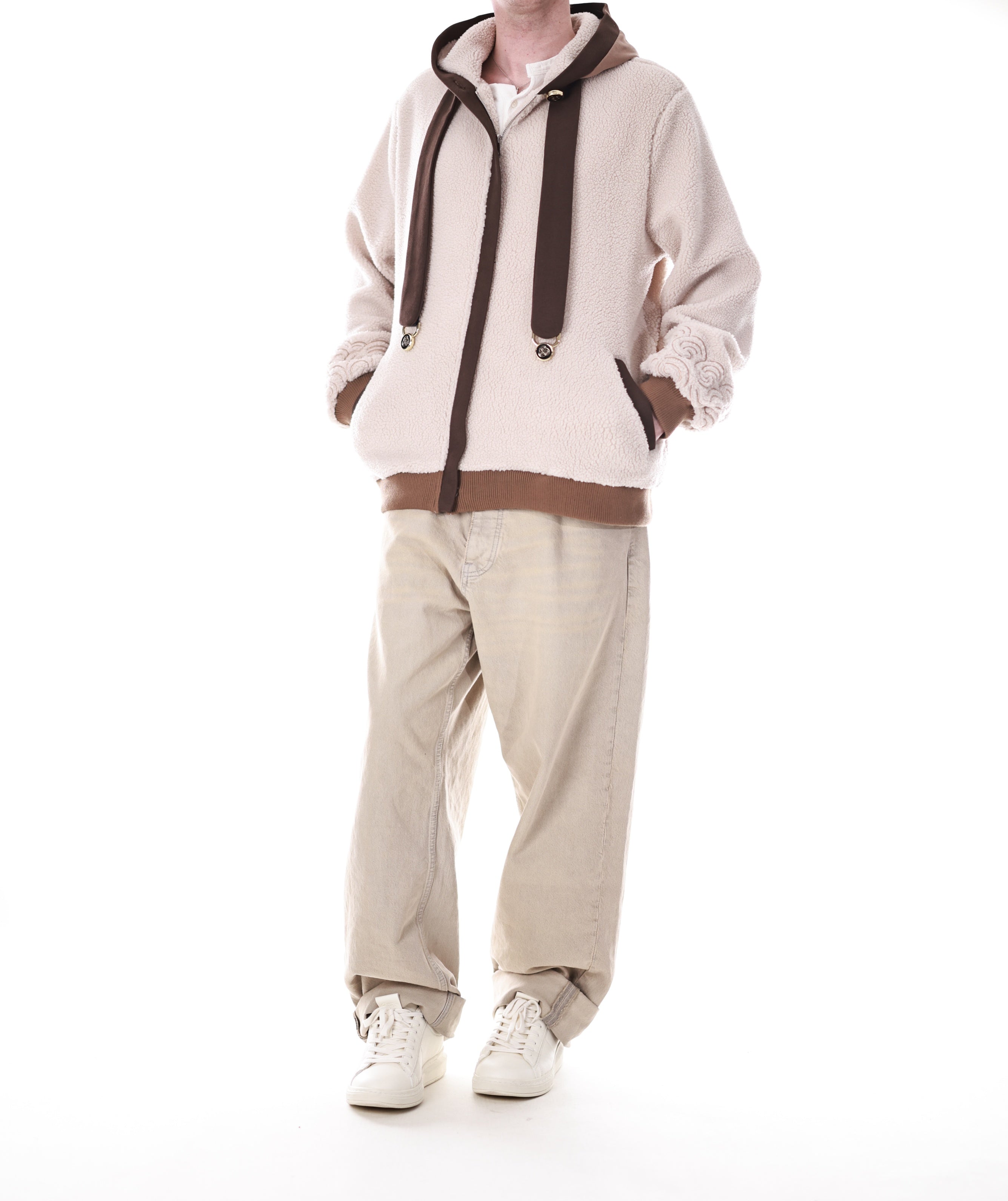 The Bison Hoodie Preorder | Subtle Bison Art Sherpa Sweater