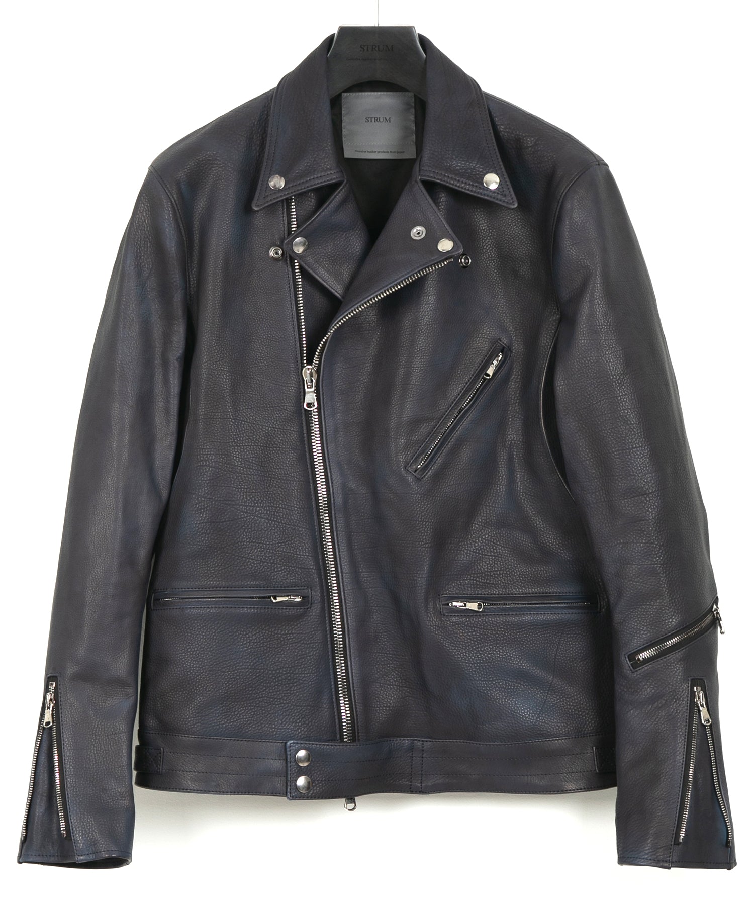 白鞣し × ベジタブルタンニン鞣し カーフ スキン Burning dyed - 燃焼