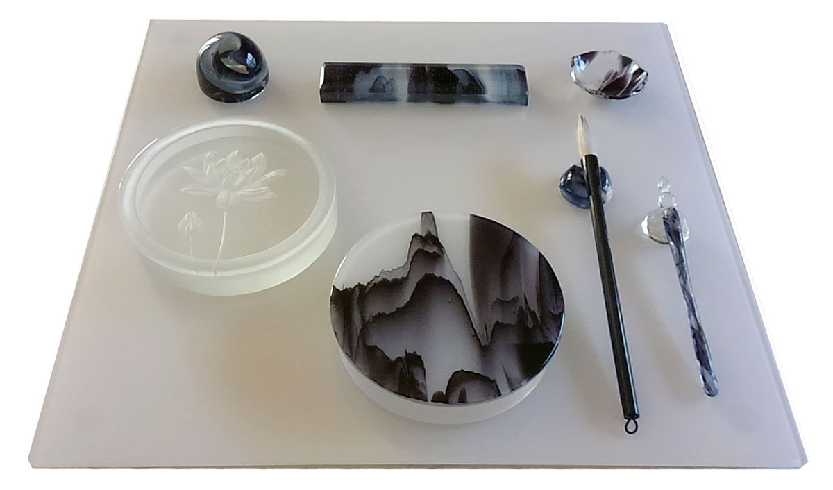 福井のガラス工房 STUDIO 嘉硝 硝子書道具