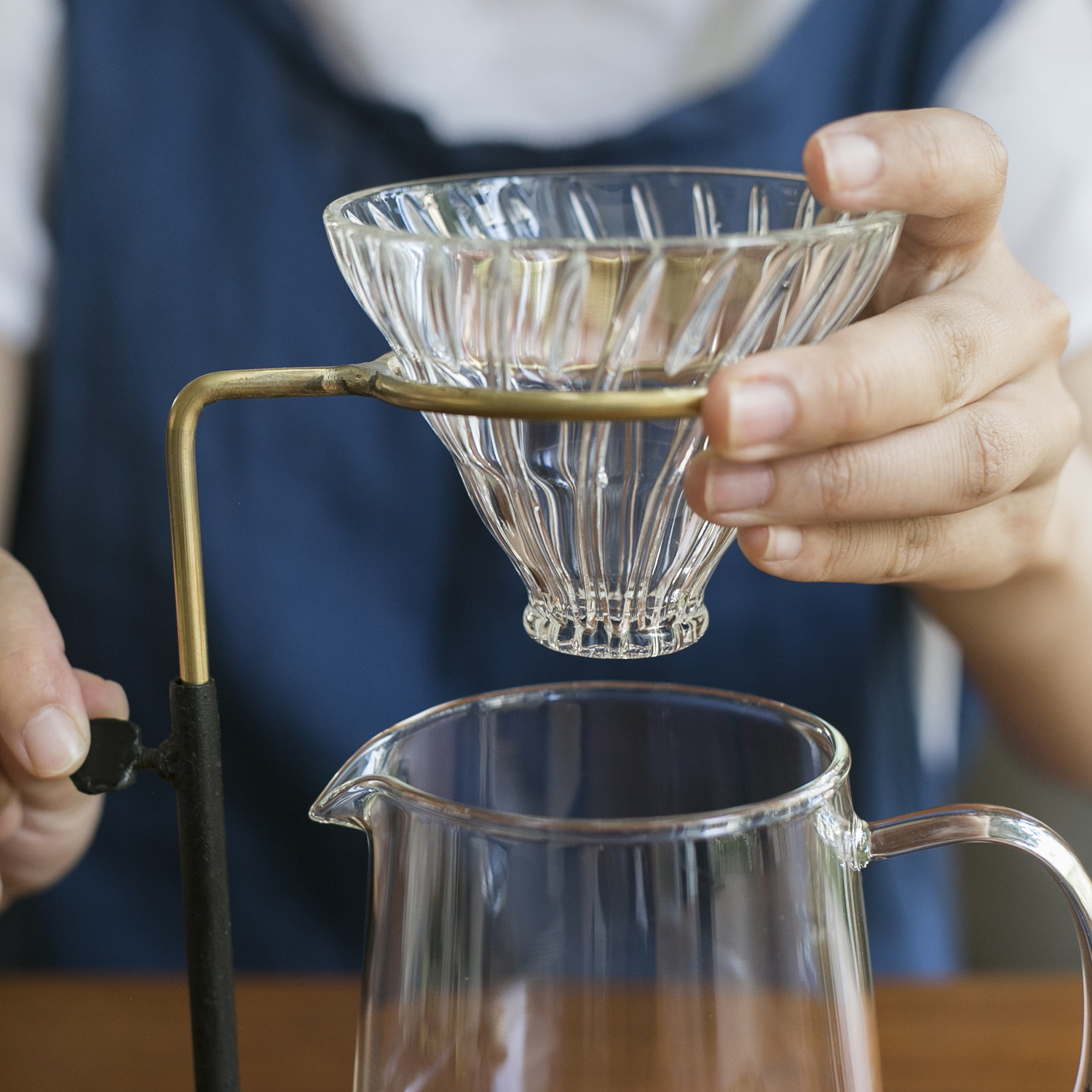 枯白/KOKU/コーヒードリップスタンド ウォールナット -アンティークの