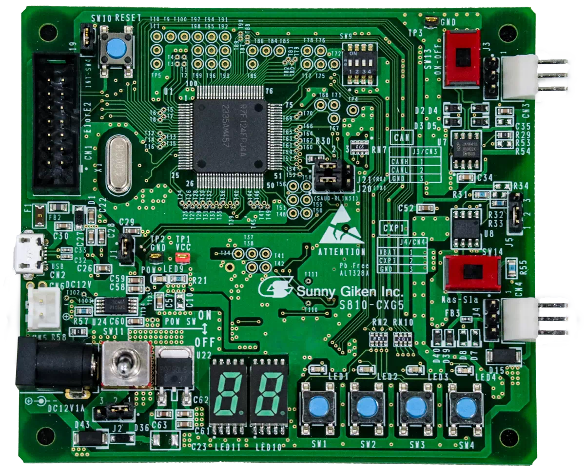 CXPI評価ボード《S810-CXG4》 | サニー技研 製品サイト