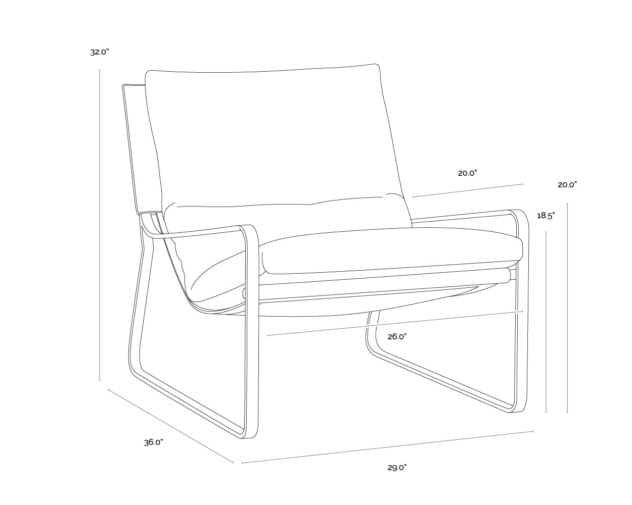 Zancor Lounge Chair - Gunmetal – Sunpan Trading & Importing, Inc.