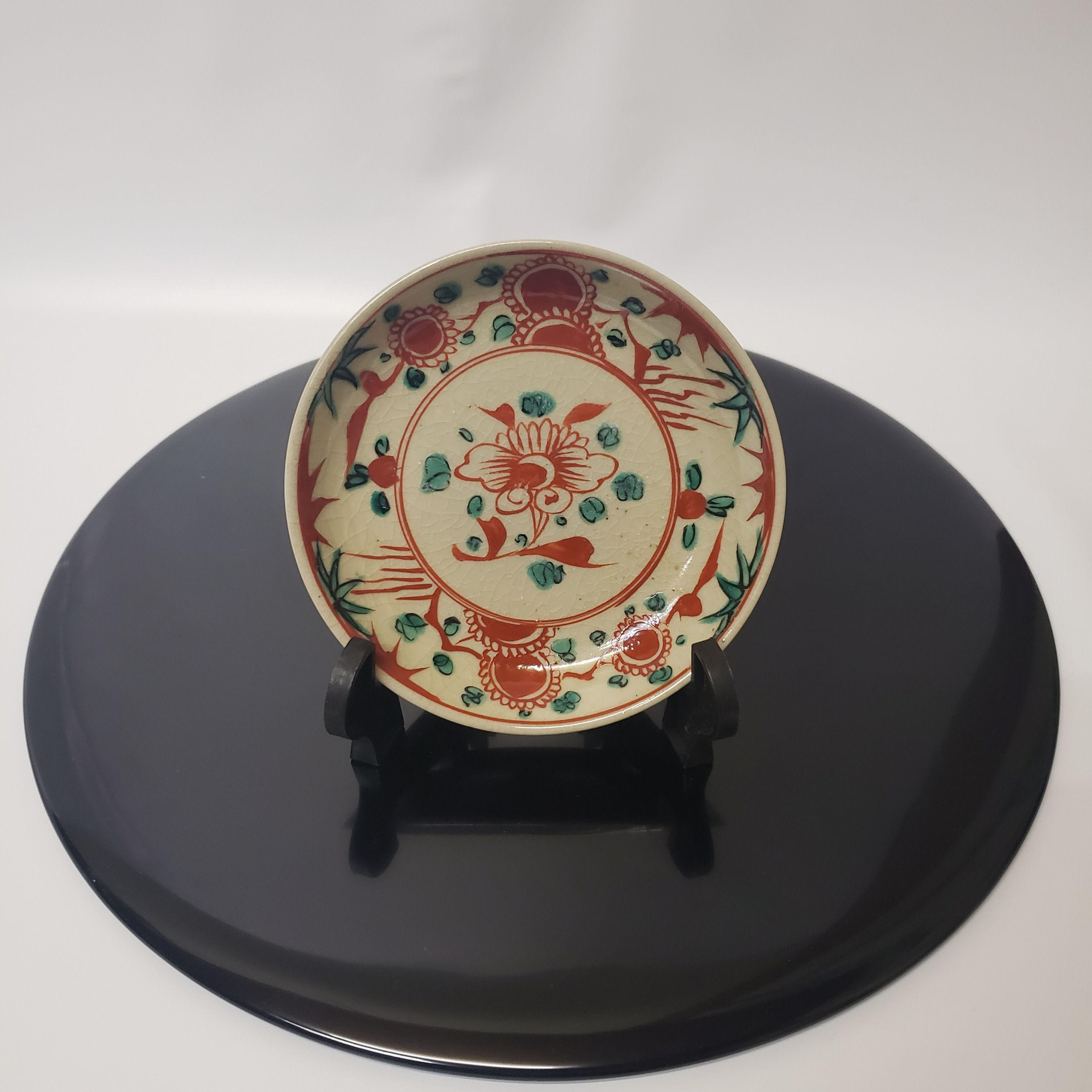 犬山焼赤絵小皿（北海道、沖縄、離島発送） - (古美術好きが一目惚れ