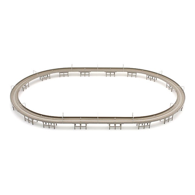 高架複線スラブ大円セット(レールパターンHD-SL) [91079] - スーパー