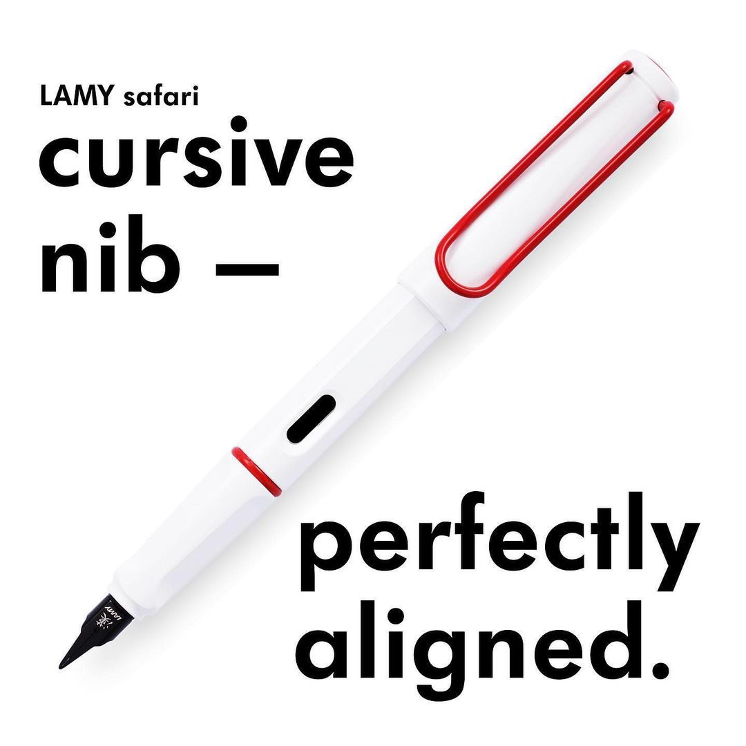 白い軸+赤いクリップなラミー サファリ「white red clip」 - sutero choice