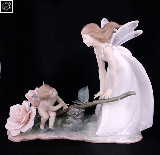LLADRO】美の輝き グレイスシリーズ バラ 妖精 フェアリー 置物