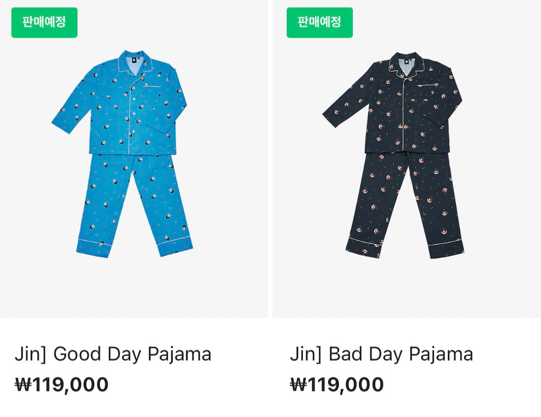 BTS ジン パジャマ JIN Good Day パジャマ M BTS Jin Good Day Pajama