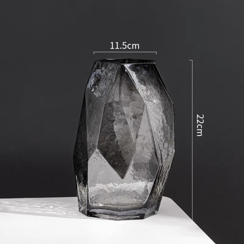 LALIQUE グレー ガラス花瓶 動物模様 LALIQUE グレー ガラス花瓶 動物