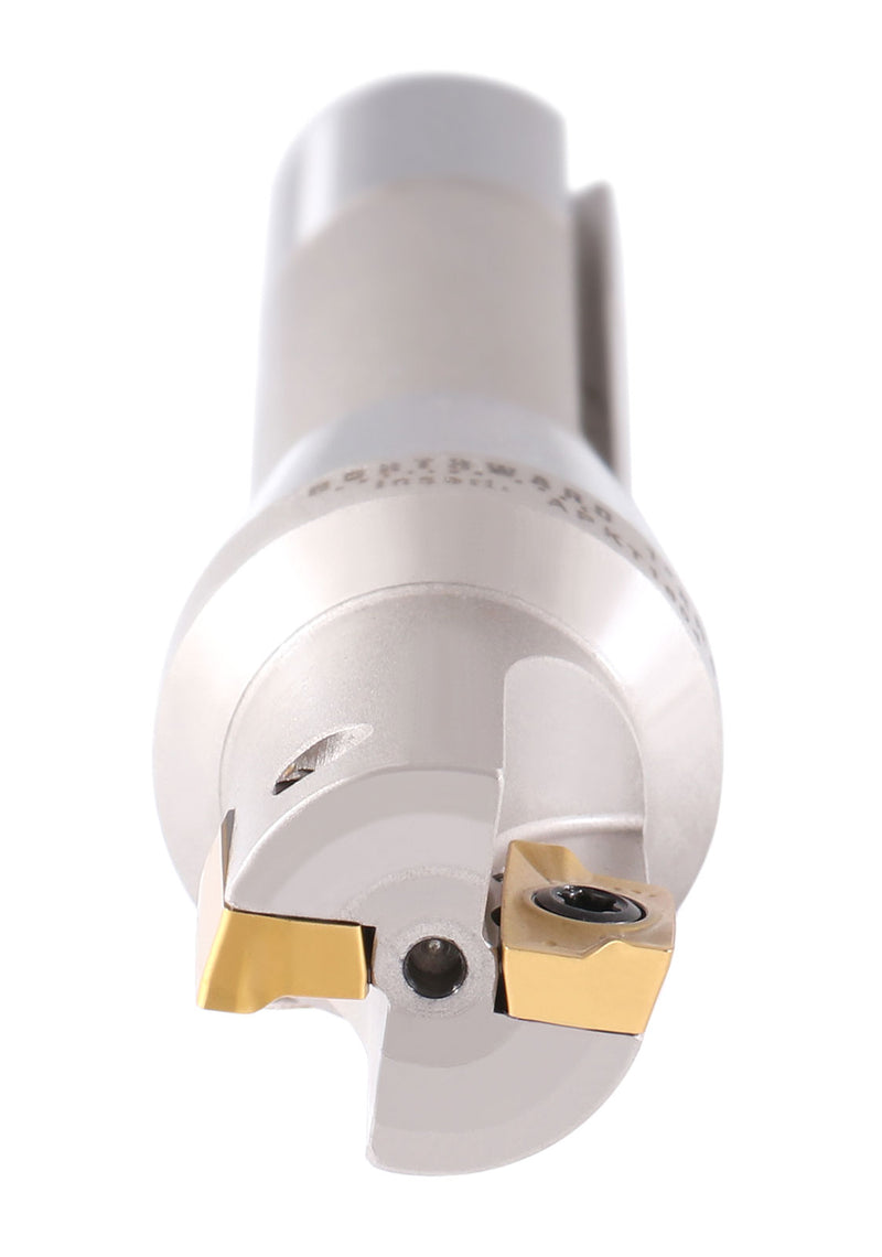 90 Degree R8 Shank Indexable End Mills with APKT1604 Carbide Inserts