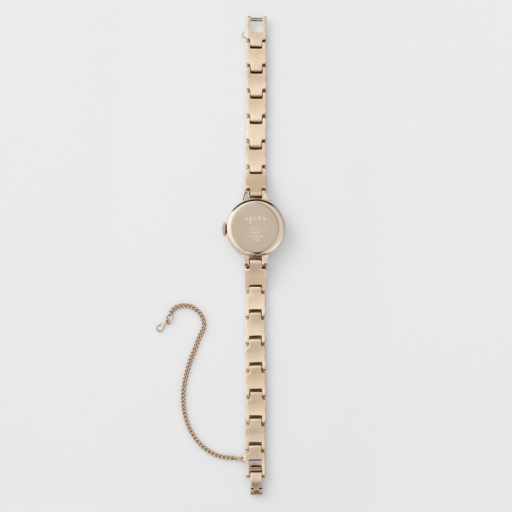 agete ラウンドフェイスウオッチ 時計 シルバーカラー 傷あり ラウンド