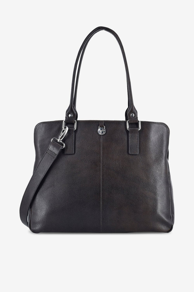 Napoli handbag Gerda 14¨ Dark brown – Adax Shop