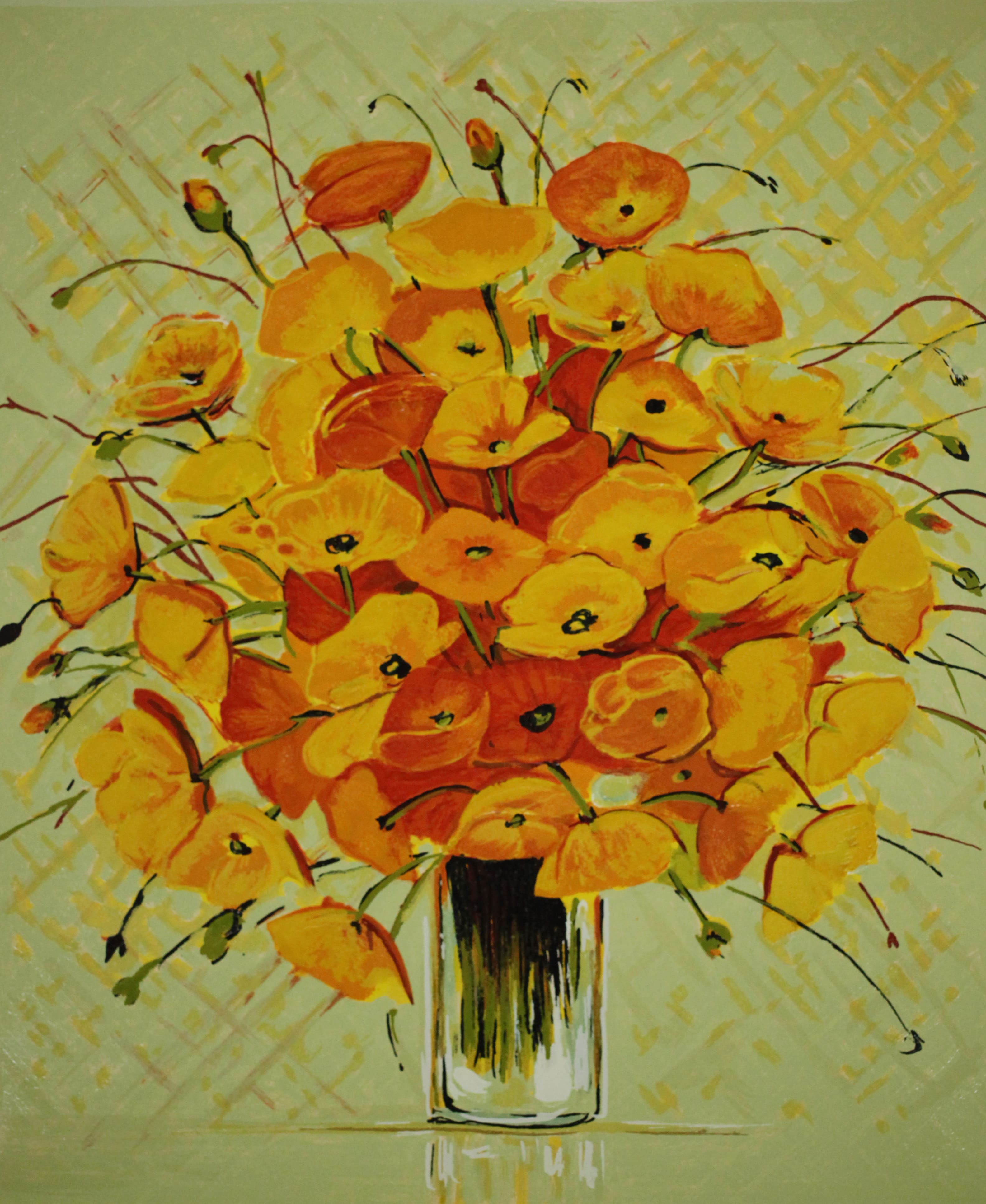 絵画・特大サイズ】ミッシェル・アンリ リビエラ オリジナルセリグラフ