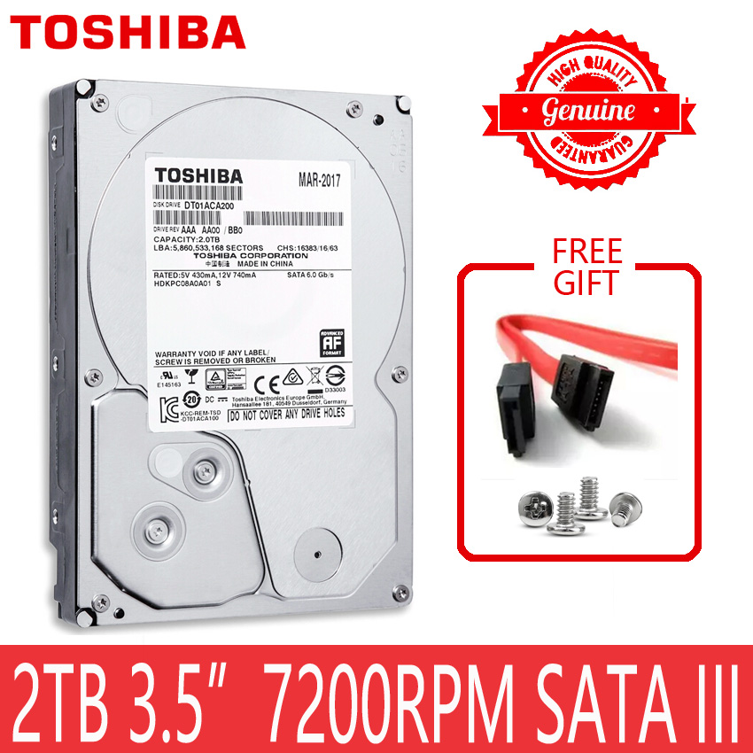 TOSHIBA 2TB Hard Drive Disk 2000GB 2 TB Internal HD HDD Harddisk