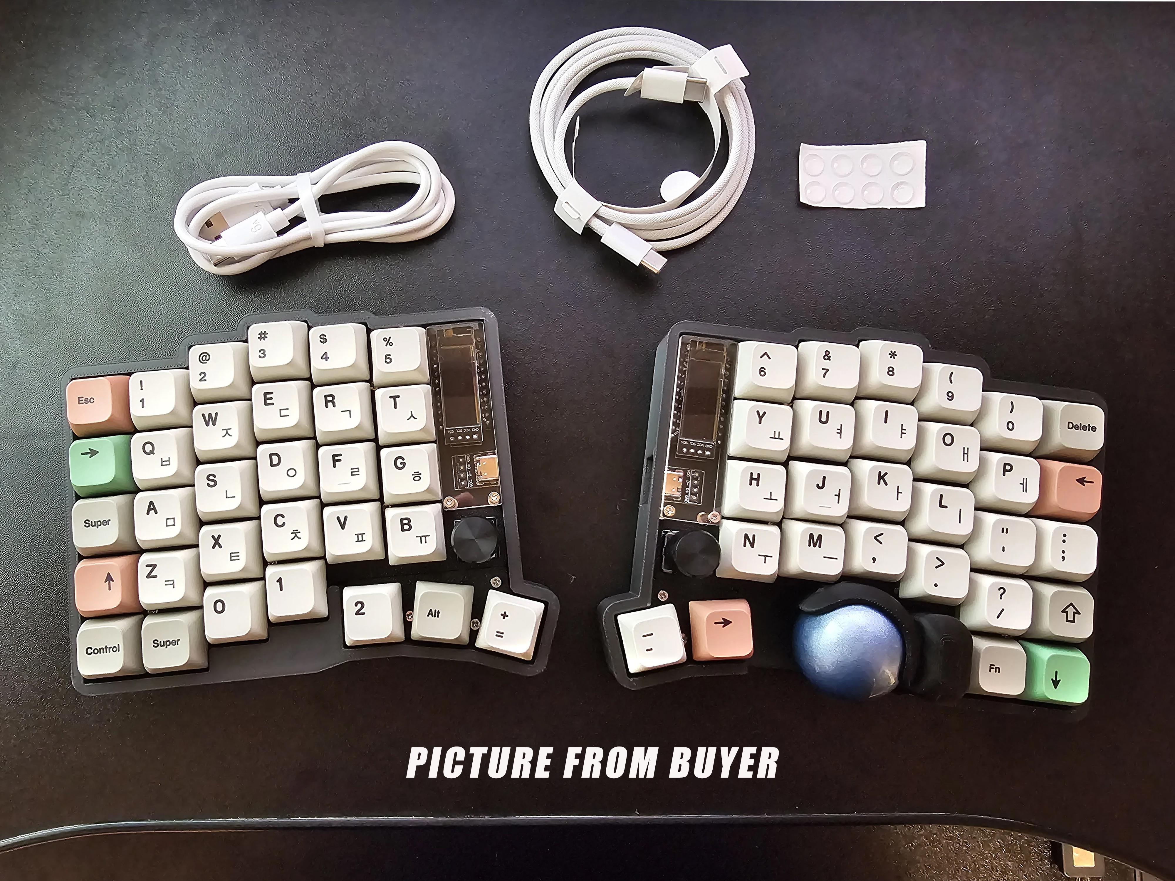 roBa 無線化Keyball 自作キーボード（おまけ多数） roBa グレー無線化