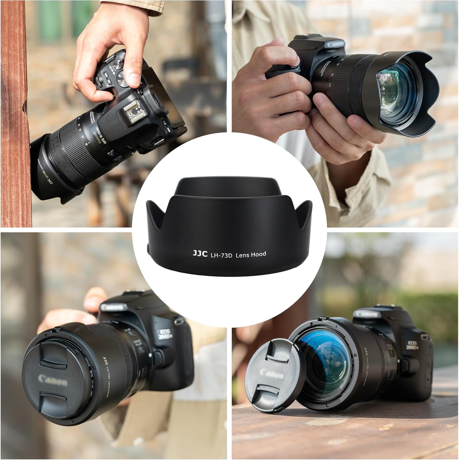 JJC EW-73D レンズフード 交換用 Canon RF 28-70mm F2.8 STM、EF-S 18