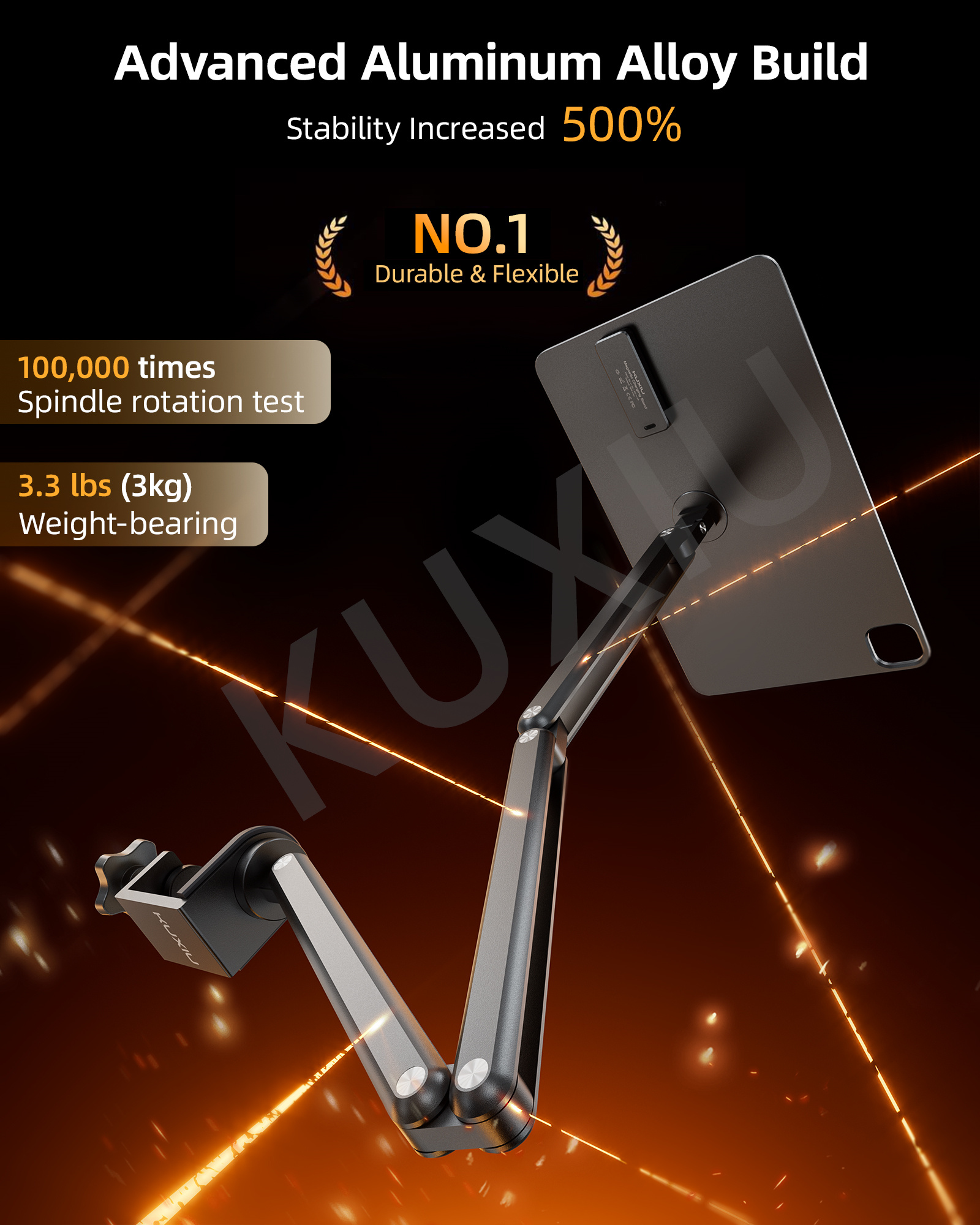 KUXIU アルミニウム合金折りたたみ式磁気充電器ホルダー iPad Pro 11